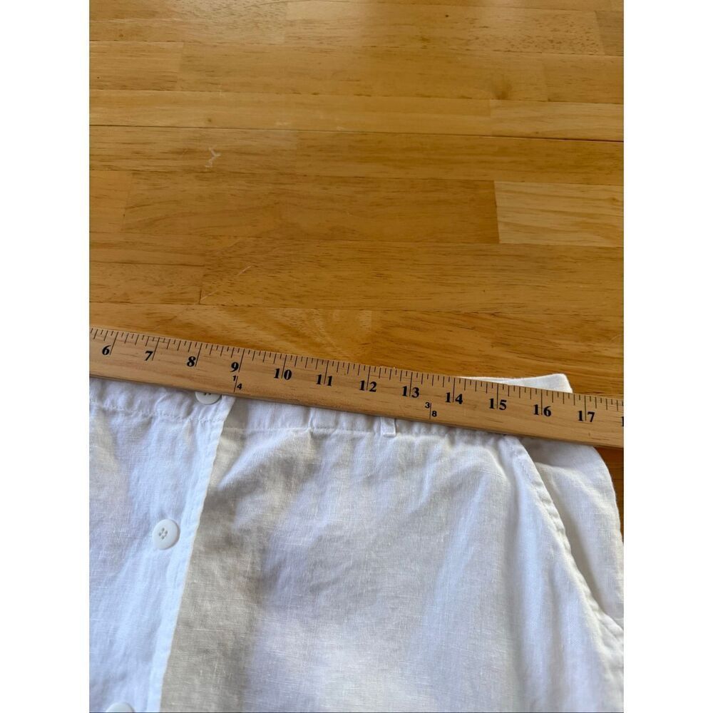 Autograph New York White Linen Button-Front Midi Skirt Size 12 - Picture 8 of 12